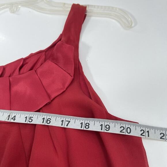 Studio M Women's Maternity Shift Dress Size M 100% Silk Maroon Lined Relaxed - Picture 7 of 10